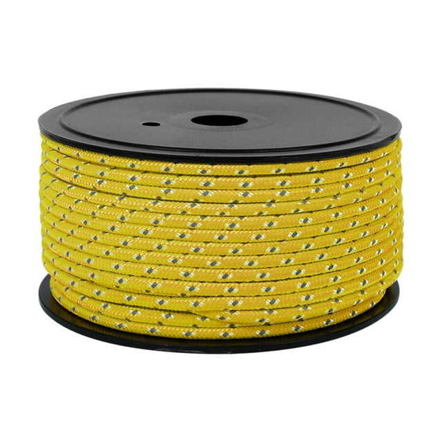 Cuerda para tienda de campaña, cuerdas tensoras para exteriores de 4 mm de grosor, resistente al viento. amarillo