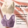thumbnail image 3 of Bra for Women Lisa Charm Daisy Bras Front Snaps Comfortable Full Coverage Bra US F9V9, 3 of 9