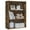 Brown, variant on Cube Storage Organizer 3-Tier Bookshelf Bookcase with Adjustable Storage Shelves Rustic Brown