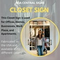 thumbnail image 6 of ADA CENTRAL SIGNS - 6" X4" Closet Sign - ADA Compliant Tactile Graphics Grade 2 Braille Text Wall Sign| Walk-in, Reach-in, Wardrobe, Linen, Pantry, Utility Closet Sign for Offices, and Apartments, 6 of 7