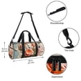 thumbnail image 5 of Fragmented Flowers Durable Sports Bag with 17.7" Size, Interior Zipper Pocket, and Large Capacity - Ideal for Basketball, Luggage, Soccer, and Gym, 5 of 6