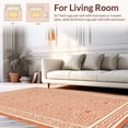 thumbnail image 2 of ODIKA 4'x6' Machine Washable Non-Slip Area Rug, Trellis Design Earthy Hues Square High Traffic Rug, Orange, 245201, 2 of 7