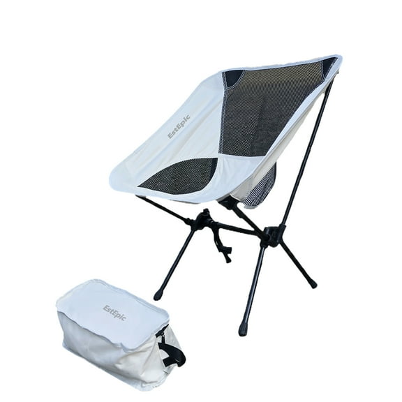 EstEpic Beach chairs, Compact Camping Folding Beach Chair with Anti-Sinking Large Feet and Back Support Webbing