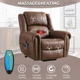 thumbnail image 3 of Clearance!Power Lift Recliner Chairs with Massage and Heat Breathable Faux Leather Electric Lift Chairs for Elderly, Heavy Duty Big Man Recliners Power Reclining Chair with USB Port (Nut Brown), 3 of 9