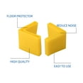 thumbnail image 4 of 10pcs Yellow Soft PVC Angle Iron Foot Pad L Shaped Edge Leg Cover 63 x 63mm, 4 of 7