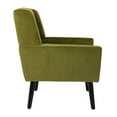 thumbnail image 4 of Modern Soft Linen Material Ergonomics Accent Chair Living Room Chair Bedroom Chair Home Chair With Black Legs For Indoor Home, 4 of 7