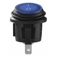 thumbnail image 3 of 5Pcs 12V Blue Round Toggle LED Switch 20A 12V DC On/Off SPST 3Pins for Car Truck Rocker On-Off Control for Auto Truck Boat Marine Off-Road Vehicle, 3 of 11