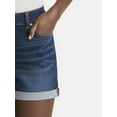 thumbnail image 4 of Time and Tru Women's Mid Rise Denim Short, 4" Inseam, sizes 2-20, 4 of 5
