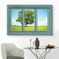 thumbnail image 2 of wall26 Canvas Print Wall Art Window View of Green Field with Lone Tree Nature Wilderness Photography Modern Art Rustic Scenic Colorful Ultra for Living Room, Bedroom, Office - 32"x48", 2 of 5