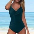 thumbnail image 5 of Gubotare Maillot de Bain une Pièce pour Femmes, Maillot de Bain à Volants avec UPF 50+, Vert m, 5 of 5