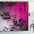 thumbnail image 1 of Ambesonne Shabby Flora Shower Curtain, Victorian Branch, 69"Wx75"L, Magenta Black, 1 of 3