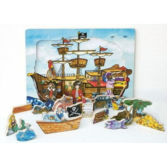 Flipzles Pirate Ship Puzzle 22 Pieces