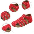 thumbnail image 5 of Staki Baby Sandals Girls Sandals Wedge Platform Espadrille Open Toe Summer Little Big Kid Flower Girl Heels Dress Shoes(Red,1.5 Big Kid), 5 of 7