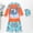 Orange, variant on Boys 3 Piece Rash Guard Swimsuit Long Sleeve Cute Shark Print Swimwear with Trunks and Sun Hat UV 50+ Rash Guard Swim Sets