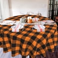 thumbnail image 2 of Mantel redondo impermeable SuQKXCo de 152 cm, naranja y negro, 2 of 8