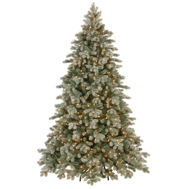 7.5’ PreLit Frosted Colorado Spruce Artificial Christmas Tree Clear