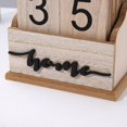thumbnail image 4 of Calendar Wooden Vintage Wood Block Calendar for Home Office Desk Accessories Week Month Date Display, 4 of 7