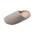 thumbnail image 2 of Taylonsss Women's Striped Round Toe Closed Heel Flat Slippers for Indoor and Outdoor Use Breathable Comfortable Lightweight Non-Slip Quiet Sole, 2 of 6