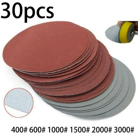 

30Pcs Wet Dry 150Mm Sandpaper Sanding Discs Grit400/ 600/1000/1500/2000/3000