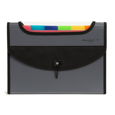 U Brands 13 Expandable Pocket File Folder, Gray, 1 Count, Poly
