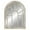 Cream Window Pane Inspired Geometric Arched 36" x 1" x 44", variant on DecMode 36" x 44" Beige Window Pane Inspired Wall Mirror with Arched Top