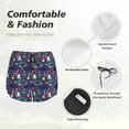 thumbnail image 4 of Bixox Women's Underwater Animals pattern 2 in 1 Running Shorts - Lightweight Athletic Workout Gym Yoga Shorts Liner with Pockets - XX-Large, 4 of 5