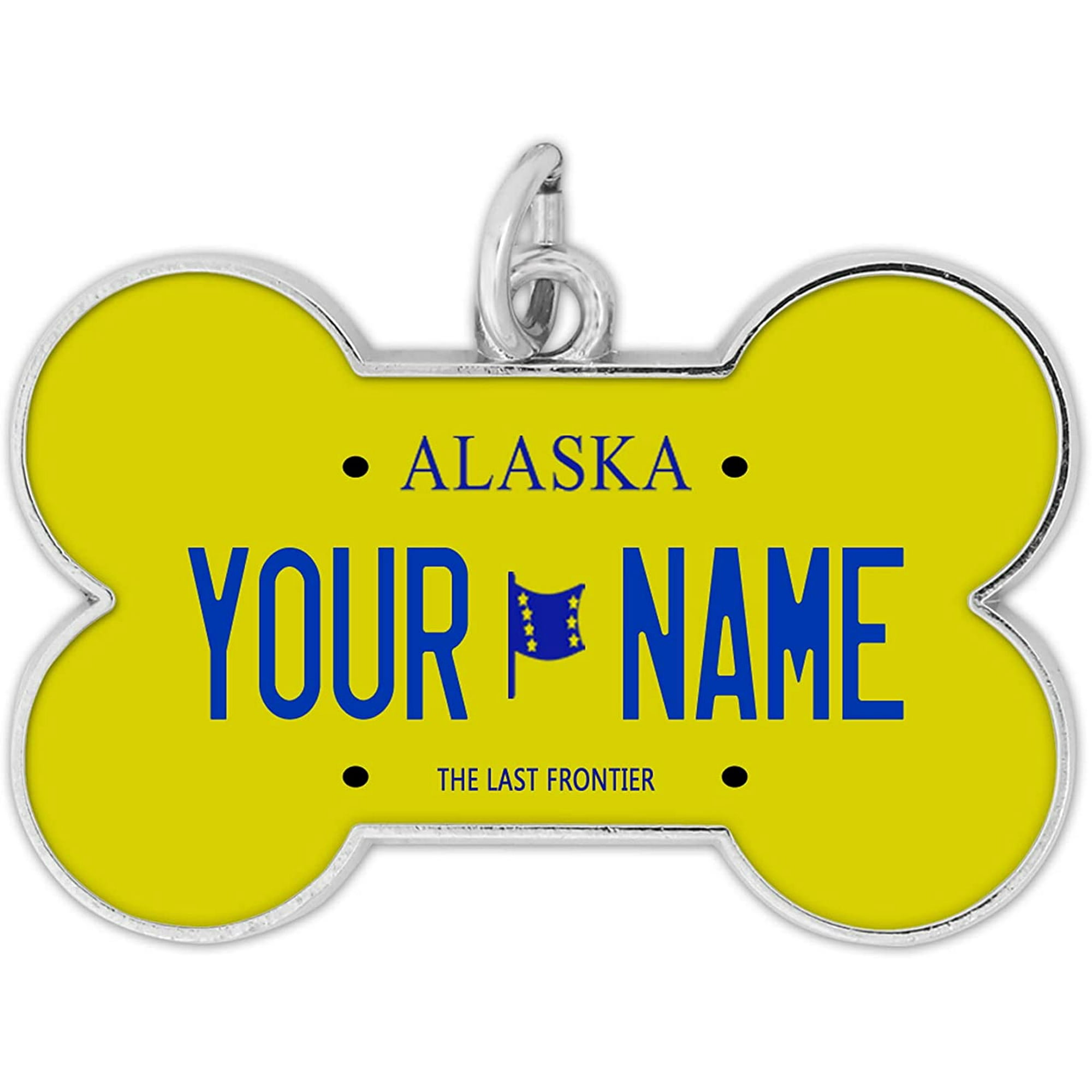 Dog license plate name tag online