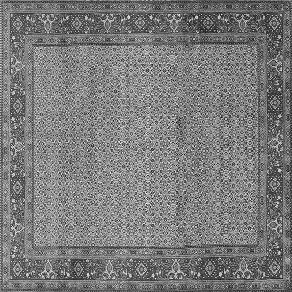 Ahgly Company Indoor Square Persian Gray Traditional Area Rugs, 7' Square
