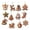12pcs, variant on Gingerbread Pendant Wooden Christmas Ornament Santa Claus Gingerbread Men Hanging Decor for Christmas Tree Mantel