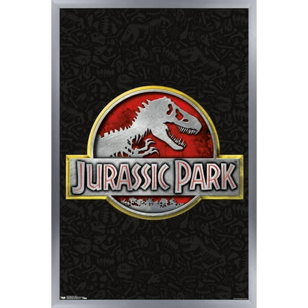 Jurassic Park - Logo Wall Poster, 22.375" x 34", Framed