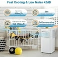 thumbnail image 3 of Twister.CK 10000BTU Portable Air Conditioner, 3-in-1 Function AC Cooling, Dehumidifier, Fan, Quiet Operation, LCD Display Remote Control for 450 sq.ft, White, 3 of 7