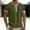 Army Green, variant on Summer Short Sleeve Shirt Men Regular-Fit Henley Gray T Shirt Casual Plain Big & Tall Tees Men