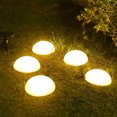 thumbnail image 3 of 5 piezas de luces solares de tierra IP65 Lámparas de tierra de jardín solares a prueba de agua 5 en 1 Luces de césped solares hemisféricas Luz de paisaje alimentada por energía solar al aire libre par, 3 of 10