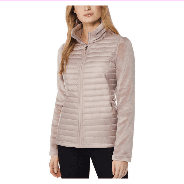32 Degrees 32 Degrees Ladies' Mixed Media Plush Faux Fur Down Jacket