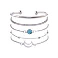 thumbnail image 1 of Conjunto de brazaletes de aleación para dama, ligeros, creativos, modernos, exquisitos, mano de obra fina, resistencia a la corrosión, 1 of 5