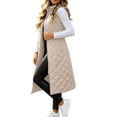 thumbnail image 2 of Meichang Long Quilted Vest for Women Long Puffer Vest Full Zipper Stand Collar Sleeveless Jackets Winter Warm Padded Down Jackets Coat Outerwear Vests with Pockets, 2 of 10