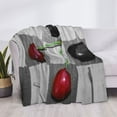 thumbnail image 3 of Yiaed Cherries laid Print Blanket Throw Blanket Soft Cozy Flannel Blanket for Home Bed Sofa Couch Chair-80"x60", 3 of 6