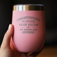 thumbnail image 3 of Bevvee Insulated Wine Tumbler 12 oz Congrats Pursuing Dream Gifts for Graduates Tumblers, 3 of 4