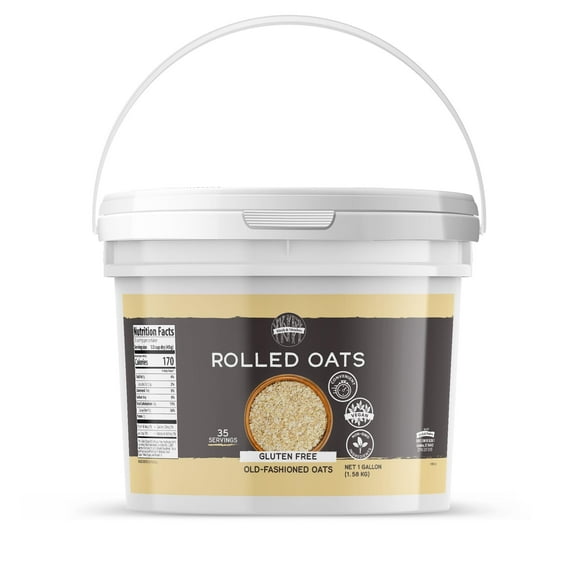 Birch & Meadow 1 Gallon of Gluten-Free Rolled Oats, Food Storage, Old-Fashioned Oats