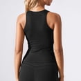 thumbnail image 4 of uvwlwu Women's Ribbed Racerback Tank Top Crewneck Slim-Fit Sleeveless Casual Layering Shirt,L, 4 of 5