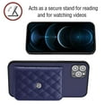 thumbnail image 4 of Allytech iPhone 12 Pro Max Case Wallet with Shoulder Strap, Luxury Back Cover for Girls Women PU Leather Shockproof Cards Holder Stand Magnetic Closure Phone Case for Apple iPhone 12 Pro Max, Blue, 4 of 9