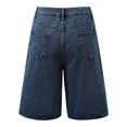thumbnail image 4 of Women's Wide Leg Denim Bermuda Shorts – Comfortable Straight Fit Jeans in Sizes S-XXXL, Versatile Summer Casual Bottoms for Vacation Daily Wear, 4 of 5