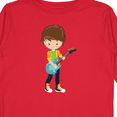 thumbnail image 4 of Inktastic Rock Boy, Brown Hair, Guitar Player, Band, Music Boys Long Sleeve Toddler T-Shirt, 4 of 5