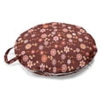 thumbnail image 1 of Nature Art Round Floor Cushion with Handle, Floral Theme Botanical Pattern Pinkish Various Blossoms Motifs in Flower Garden, Pillow for Living Room & Dorms, 18" Round, Multicolor, by Ambesonne, 1 of 4