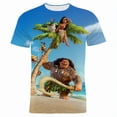 thumbnail image 2 of 2021 neue Sommer männer camisetas Disney película Moana 3D Drucken Junge Mädchen Kinder dibujos animados Anime camiseta Kurzarm frauen camisetas xuanjing unisex, 2 of 2