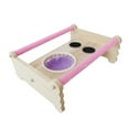 thumbnail image 2 of Soporte de percha para loros, de madera para pájaros con cuenco de agua para comida, taza de alimentación para jaula de pájaros Rosado jinwen Soporte para percha de loro, 2 of 8
