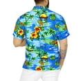 thumbnail image 2 of HAPPY BAY Men's Hawaiian Shirts Short Sleeve Button Down Shirt Men's Party Shirts Casual Vacation Summer Tropical Island Shirts for Men Funny XXL Ocean Chart, Blue, 2 of 4