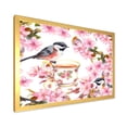 thumbnail image 2 of Designart 'Tea Cup Birds and Pink Flowers' Traditional Framed Art Print, 2 of 4