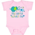 thumbnail image 3 of Inktastic My Safta Loves Me Cute Elephants Boys or Girls Baby Bodysuit, 3 of 5