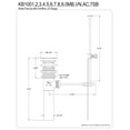 thumbnail image 2 of Kingston Brass KB100VN Brass Pop-Up Drain with Overflow, 22 Gauge, Black Stainless, 2 of 4